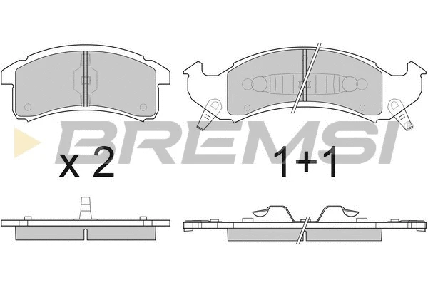 Kit de plaquettes de frein, frein à disque BREMSI BP2799