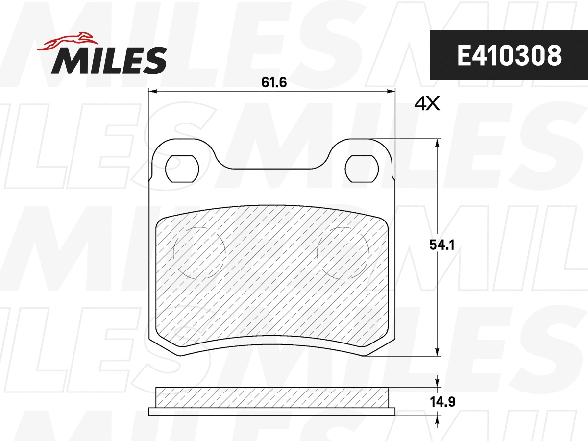 Kit de plaquettes de frein, frein à disque MILES E410308