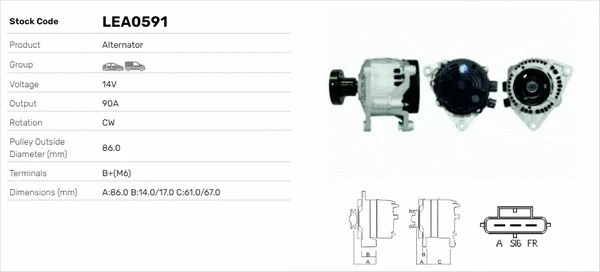 Alternateur LUSA LEA0591