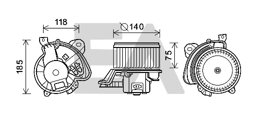 Moteur électrique, pulseur d'air habitacle EACLIMA 42A03002