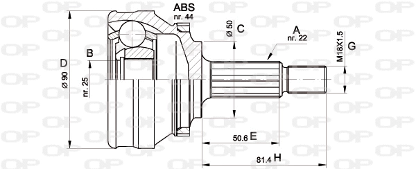 Jeu de joints, arbre de transmission OPEN PARTS CVJ5363.10