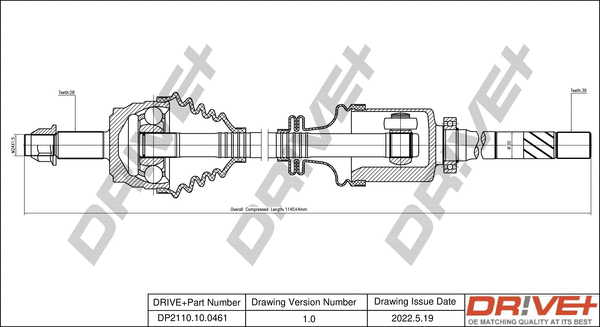 Arbre de transmission Dr!ve+ DP2110.10.0461