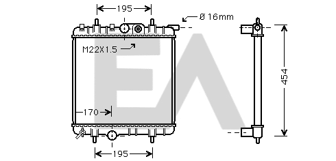 Radiateur, refroidissement du moteur EACLIMA 31R55042