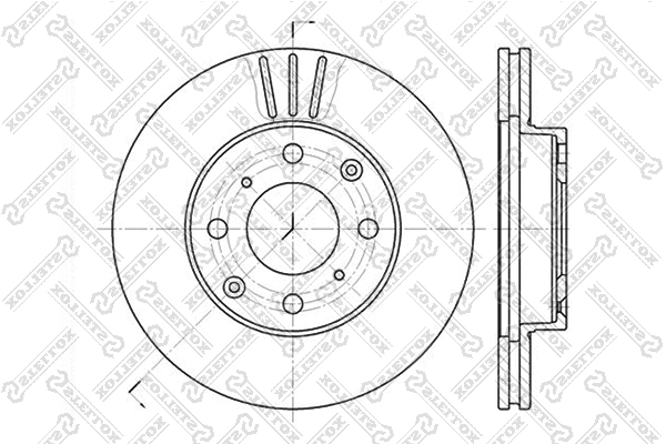 Disque de frein STELLOX 6020-2615V-SX