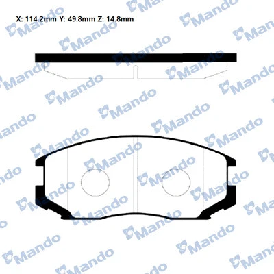 Kit de plaquettes de frein, frein à disque MANDO RMPM01NS