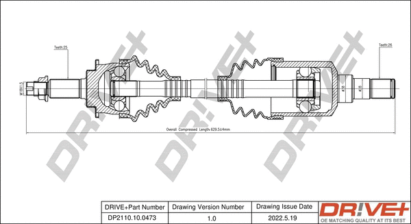 Arbre de transmission Dr!ve+ DP2110.10.0473