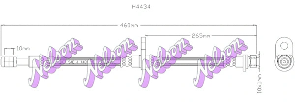 Flexible de frein KAWE H4434