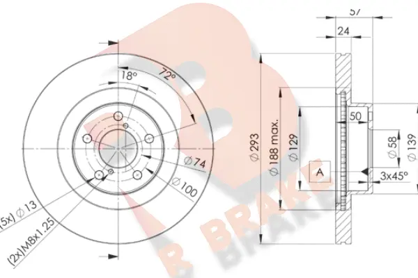 Disque de frein R BRAKE 78RBD24702