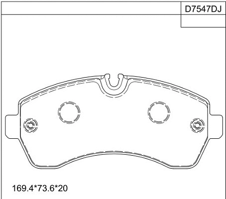 Kit de plaquettes de frein, frein à disque ASIMCO KD7547D