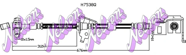Flexible de frein KAWE H7538Q