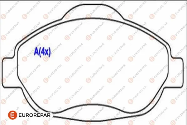 Kit de plaquettes de frein, frein à disque EUROREPAR 1686755280