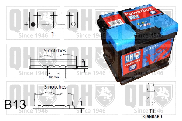 Batterie de démarrage QUINTON HAZELL QBT0773