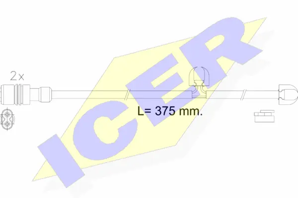 Contact d'avertissement, usure des plaquettes de frein ICER 610615 E C