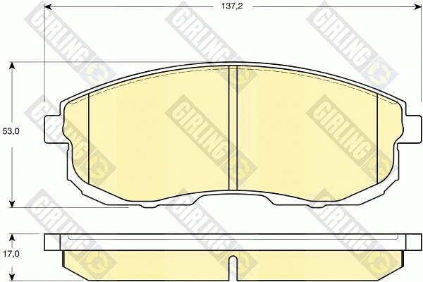 Kit de plaquettes de frein, frein à disque GIRLING 6133909