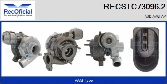 Turbocompresseur, suralimentation RECOFICIAL RECSTC73096.2