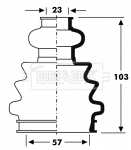 Jeu de joints-soufflets, arbre de commande BORG & BECK BCB2803