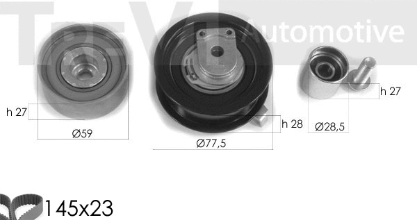 Kit de courroie crantée TREVI AUTOMOTIVE KD1312