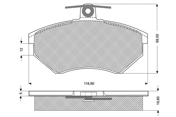 Kit de plaquettes de frein, frein à disque PROCODIS FRANCE PF1011