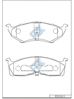 Kit de plaquettes de frein, frein à disque FBK FD31011
