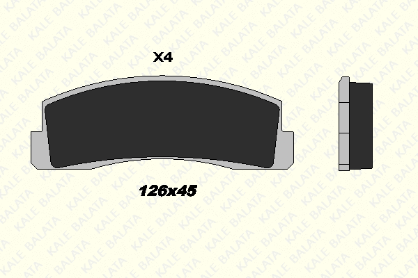 Kit de plaquettes de frein, frein à disque KALE 20660 156 04
