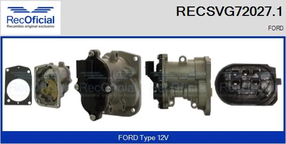 Vanne EGR RECOFICIAL RECSVG72027.1