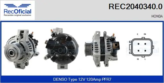 Alternateur RECOFICIAL REC2040340.0