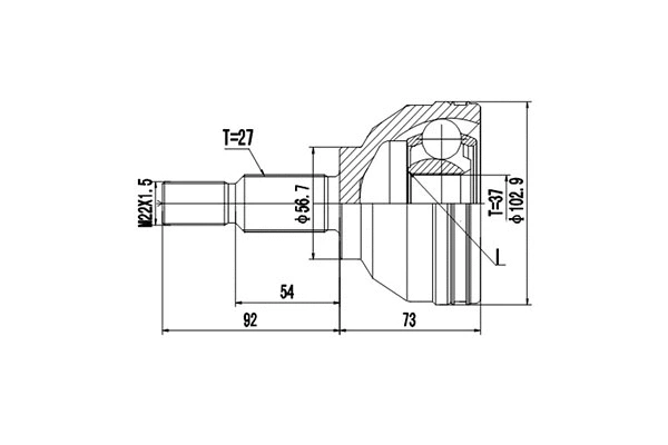 Jeu de joints, arbre de transmission DYNAMATRIX DCV850041