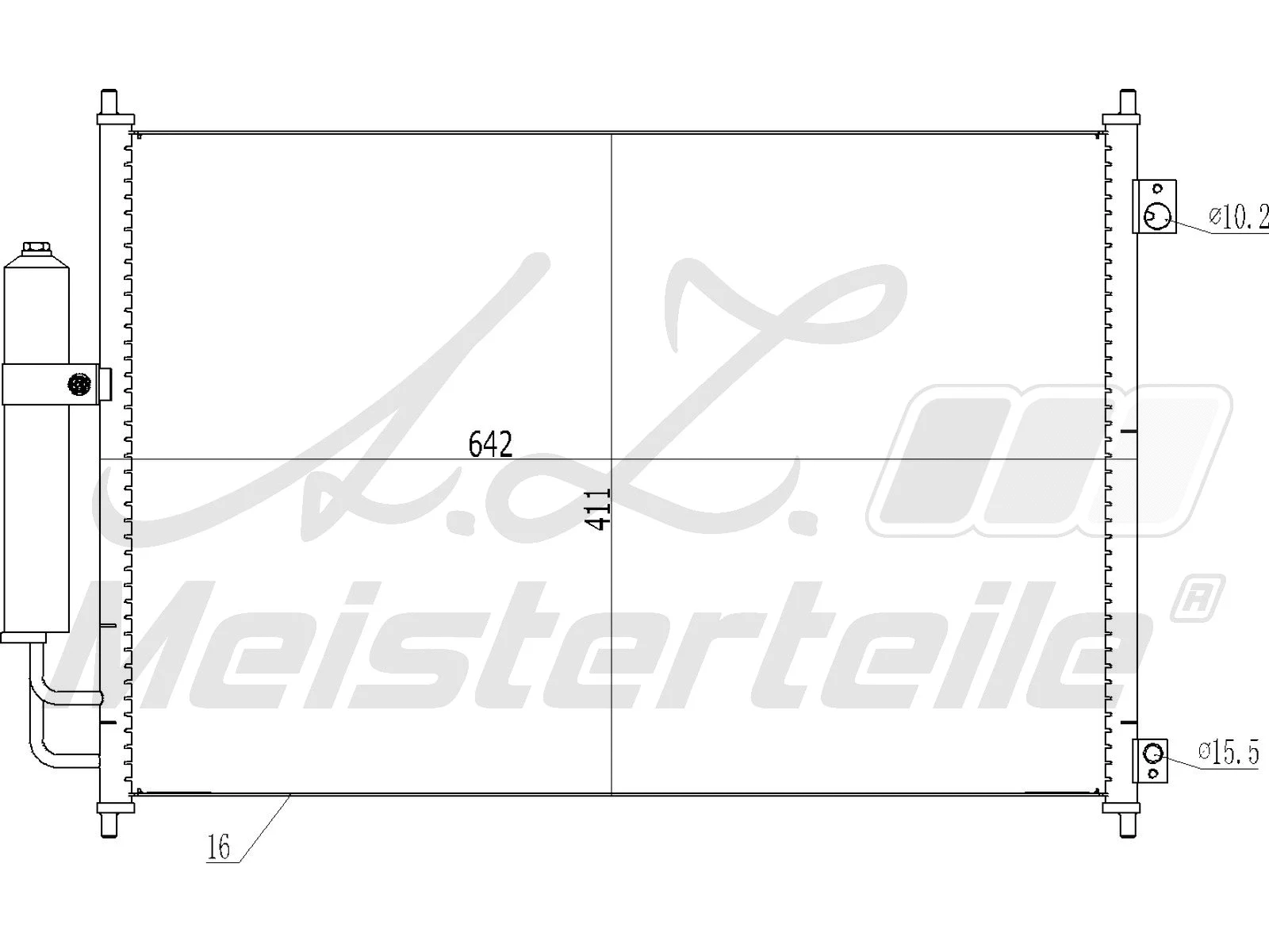 Condenseur, climatisation A.Z. Meisterteile AZMT-45-030-1258
