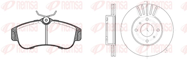 Kit de freins, frein à disques REMSA 8320.00