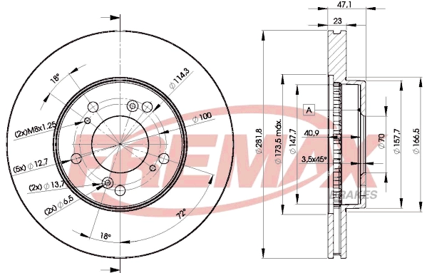 Disque de frein FREMAX BD-2586