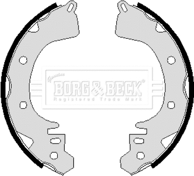 Jeu de mâchoires de frein BORG & BECK BBS6098