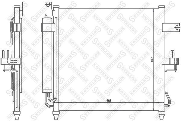 Condenseur, climatisation STELLOX 10-45043-SX