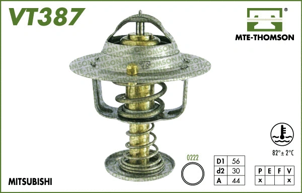 Thermostat, liquide de refroidissement MTE-THOMSON VT387.82