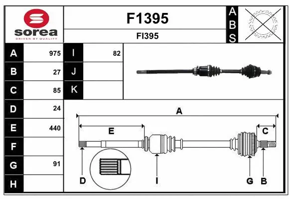 Arbre de transmission SNRA F1395