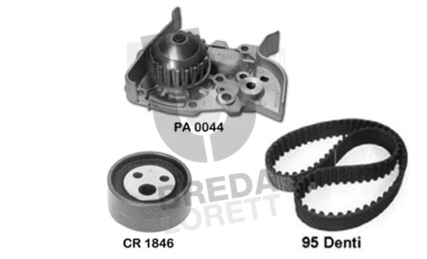 Pompe à eau + kit de courroie crantée BREDA LORETT KPA0057B