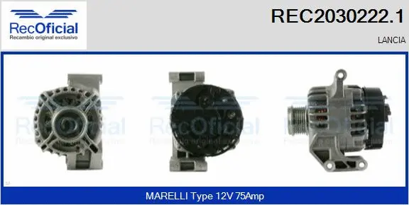 Alternateur RECOFICIAL REC2030222.1