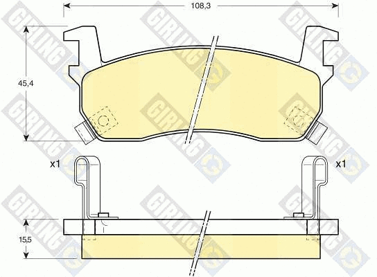 Kit de plaquettes de frein, frein à disque GIRLING 6110049