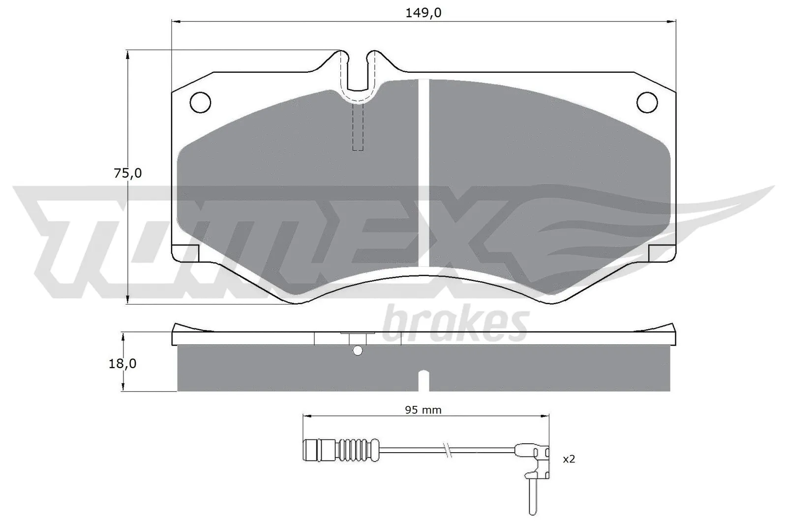 Kit de plaquettes de frein, frein à disque TOMEX Brakes TX 10-201