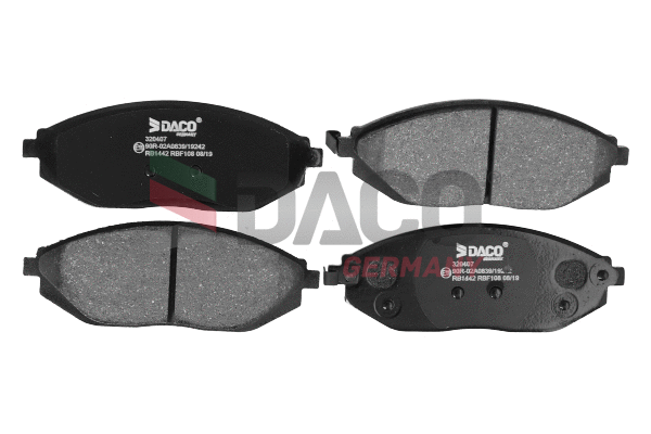 Kit de plaquettes de frein, frein à disque DACO Germany 320407
