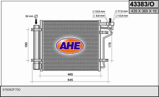 Condenseur, climatisation AHE 43383/O