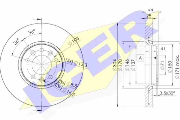 Disque de frein ICER 78BD4755-2