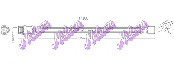 Flexible de frein KAWE H7108