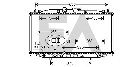 Radiateur, refroidissement du moteur EACLIMA 31R26001