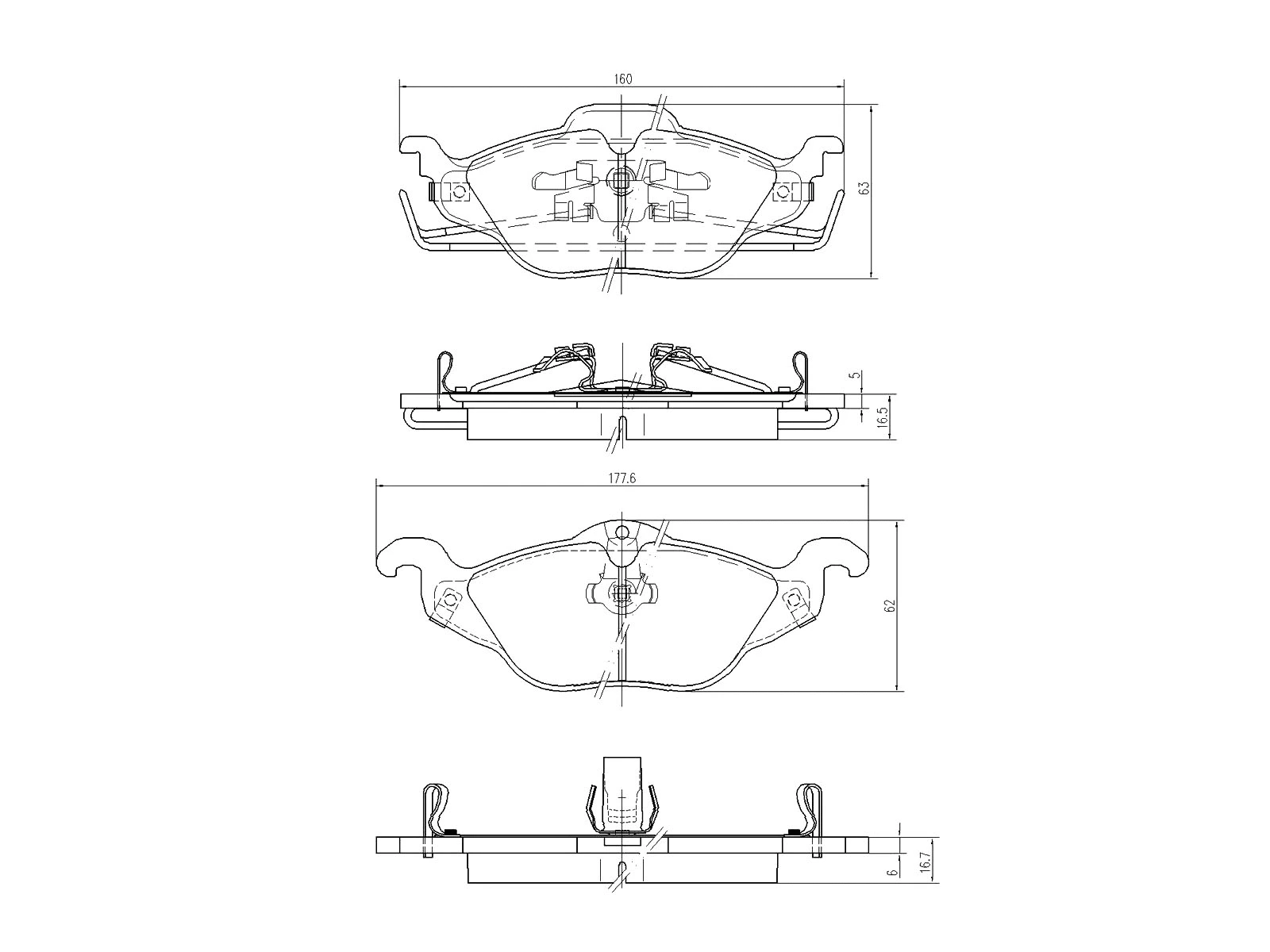 Kit de plaquettes de frein, frein à disque A.Z. Meisterteile AZMT-44-022-1049