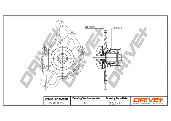 Pompe à eau, refroidissement du moteur Dr!ve+ DP2310.10.126