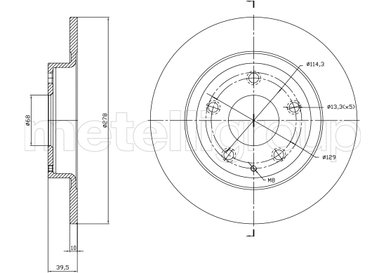 Disque de frein CIFAM 800-1757C