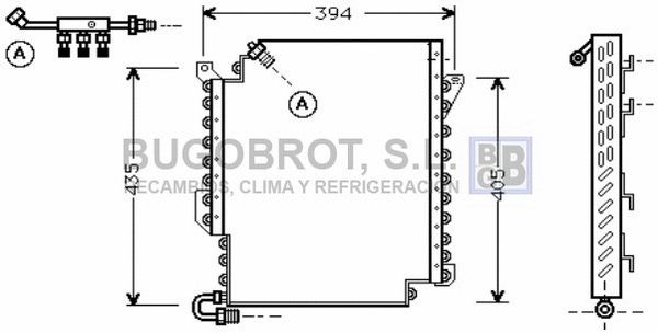 Condenseur, climatisation BUGOBROT 62-AI5119