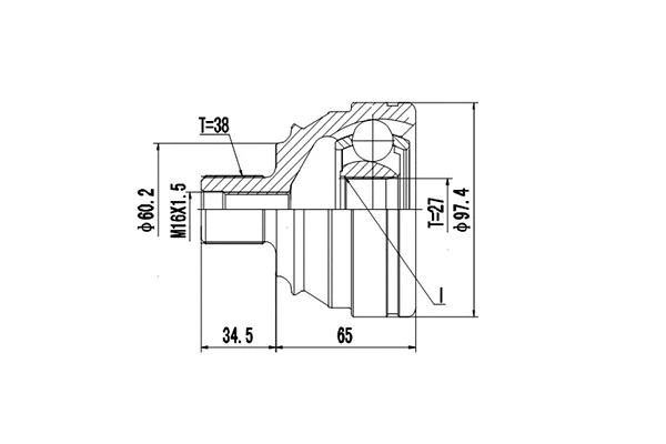 Jeu de joints, arbre de transmission DYNAMATRIX DCV861005