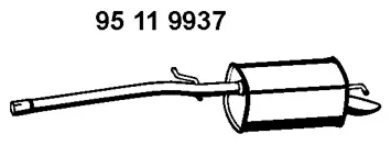 Silencieux arrière EBERSPÄCHER 95 11 9937