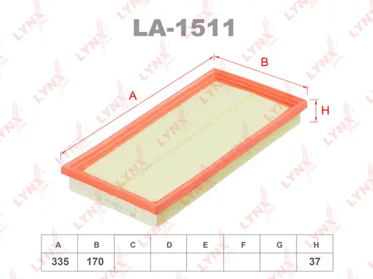 Filtre à air LYNXAUTO LA-1511